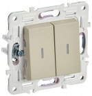 Выключатель 2-кл. SKANDY 10А SK-V09B с индикацией беж. IEK SK-V20-1-10-K10