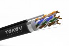 Кабель витая пара F/UTP 4х2х24AWG(0.51мм)+тросс кат.5E PE TOKOV PRO Fluke tested (м) TOKOV ELECTRIC TKP-C05-F42-5E-305-ODC