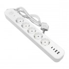 Удлинитель 5х5м IP20 2USB 2.4А+2type-C LUX 1.5кв.мм EKF UBA-LUX-505-TC