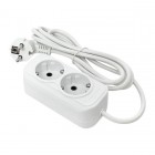 Удлинитель 2х2м с заземл. 16А IP20 Эксперт 3.0кВт ПВС 3х1 EKF UBA16-310-2-02