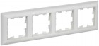 Рамка 4-м BRITE РУ-4-БрАБ арктич. бел./бел. IEK BR-M42-12-K91