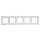 Рамка 5-м BRITE РУ-5-БрАБ арктич. бел./бел. IEK BR-M52-12-K91