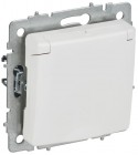 Розетка BRITE РСбш10-3-БрАБ 16А IP20 с заземл. защ. шторки с крышкой механизм арктич. бел. IEK BR-R16-16-K91
