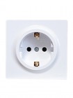 Розетка 1-м ОП LETO с заземл. ПБТ бел. LEZARD 752-0200-122B