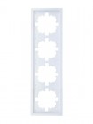 Рамка 4-мест. горизонт. ZIMA бел. LEZARD 704-0200-149