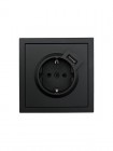 Розетка 1-мест. с/з+USB разъем СП ZIMA IP20 черн. бархат LEZARD 704-4288-181