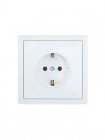 Розетка 1-мест. с/з ПБТ СП ZIMA безвинт. зажим бел. LEZARD 704-0288-122BQC