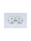 Розетка 2-мест. с/з СП ZIMA IP20 16А ПБТ безвинт. зажим бел. LEZARD 704-0200-127BQC