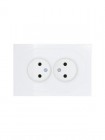 Розетка 2-м СП OSEN без заземл. ПБТ белая LEZARD 743-0200-128B