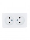 Розетка 2-м ОП Viola 16А IP20 без заземл. бел. LEZARD 751-0200-128