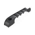 Держатель труб d20мм для прямого монтажа односторон. на 5 мест черн. (уп.20шт) Промрукав PR13.03283