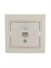 Розетка компьютерная 1-м СП Mira RJ45 крем./крем.. LEZARD 701-0303-139