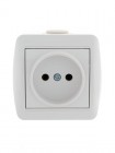 Розетка 1-м ОП Nata 16А IP20 без заземл. керамика бел. LEZARD 710-0200-121