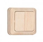 Выключатель 2-кл. ОП Олимп 10А IP20 сосна UNIVersal 5560834