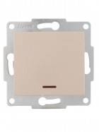 Механизм выключателя 1-кл. 1п СП Karina 10А IP20 с подсветкой крем. LEZARD 707-0388-111