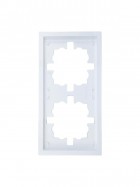 Рамка 2-мест. горизонт. ZIMA бел. LEZARD 704-0200-147