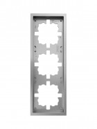 Рамка 3-мест. горизонт. ZIMA сер. матов. LEZARD 704-7400-148