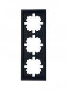 Рамка 3-мест. горизонт. ZIMA черн. бархат LEZARD 704-4200-148