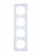 Рамка 4-мест. горизонт. ZIMA бел. LEZARD 704-0200-149