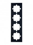 Рамка 4-мест. горизонт. ZIMA черн. бархат LEZARD 704-4200-149