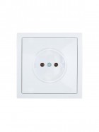 Розетка 1 мест. б/з СП ZIMA IP20 16А ПБТ безвинт. зажим бел. LEZARD 704-0288-121BQC