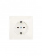 Розетка 1-мест. с/з ПБТ СП ZIMA IP20 16А безвинт. зажим слон. кость LEZARD 704-9088-122BQC