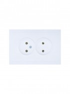Розетка 2-мест. б/з СП ZIMA IP20 16А ПБТ безвинт. зажим бел. LEZARD 704-0200-128BQC