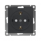 Розетка 1-м СП Афина 16А IP20 с заземл. защ. шторки механизм графит Universal A0049-Gr
