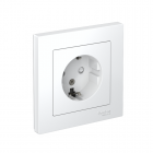 Розетка Atlas Design с заземл. защ. шторки 16А в сборе бел. SchE ATN000144