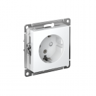 Механизм розетки 1-м СП Atlas Design с заземл. защ. шторки 16А бел. SchE ATN000145