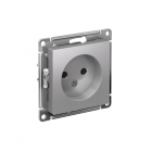 Механизм розетки 1-м СП Atlas Design без заземл. защ. шторки 16А алюм. SchE ATN000349