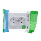 Розетка 2-м Atlas Design с заземл. 16А в сборе жемчуг SchE ATN000424