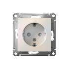 Механизм розетки 1-м СП Atlas Design с заземл. защ. шторки 16А жемчуг SchE ATN000445