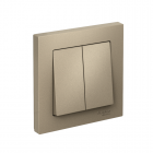 Выключатель 2-кл. СП AtlasDesign 10А IP20 (сх. 5) 10AX в сборе шампань SE ATN000552