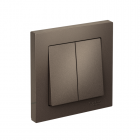 Выключатель 2-кл. СП AtlasDesign 10А IP20 (сх. 5) 10AX в сборе мокко SchE ATN000652