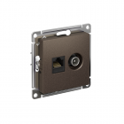 Механизм розетки 2-м Atlas Design комп. RJ45 кат.5E+TV мокко SchE ATN000689