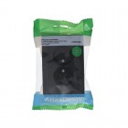 Розетка 2-м Atlas Design без заземл. 16А в сборе карбон SchE ATN001020