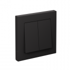 Выключатель 2-кл. СП AtlasDesign 10А IP20 (сх. 5) 10AX в сборе карбон SE ATN001052