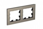 Рамка 2-м Atlas Design NATURE металл латунь SchE ATN312202