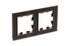 Рамка 2-м Atlas Design NATURE стекло мокко SchE ATN320602
