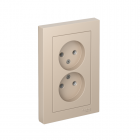 Розетка 2-м. AtlasDesign 16А без заземл. в сборе песочн. SE ATN001220