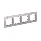 Рамка 4-м AtlasDesign Air алюм./дым. черн. SE ATN220304