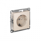 Розетка AtlasDesign 16А с заземл. защ. шторки быстрозажим. клем. механизм беж. SE ATN000245S