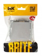 Выключатель проходной 1-кл. СП BRITE ВС10-1-6-БрА 10А алюм. IEK BR-V12-0-10-K47