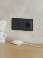 Рамка 2-м BRITE РУ-2-БрГ графит IEK BR-M22-K53