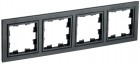 Рамка 4-м BRITE РУ-4-БрЧ черн. IEK BR-M42-K02