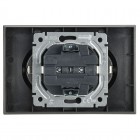 Розетка 2-м СП BRITE РС12-3-БрС 16А в сборе с заземл. без защ. шторок сталь IEK BR-R21-16-K46-F