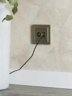 Розетка компьютерная + телевизионная 2-м Brite РТВ/РК12-БрШ RJ45 кат.5E + TV шампань IEK BR-AK20-1-K37