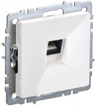 Розетка компьютерная СП RJ45 кат.5E BRITE РК10-БрБ бел. IEK BR-K10-1-K01
