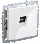 Розетка компьютерная СП RJ45 кат.6 BRITE РК11-БрБ бел. IEK BR-K10-2-K01